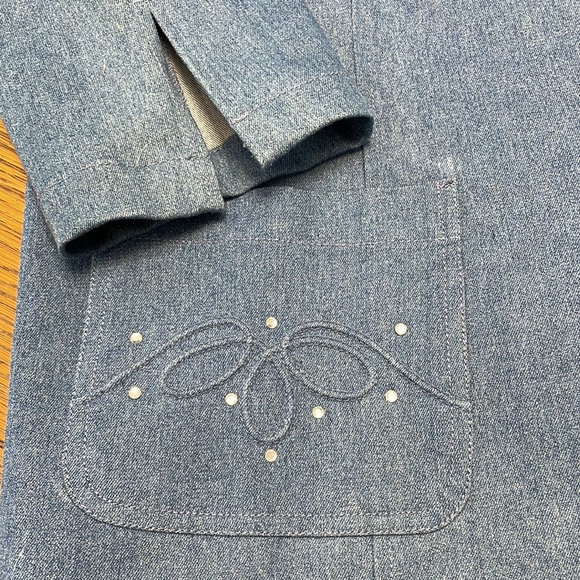 Vintage Dg2 By Diane Gilman Light Wash Denim Blazer, SZ large - Picture 7 of 9